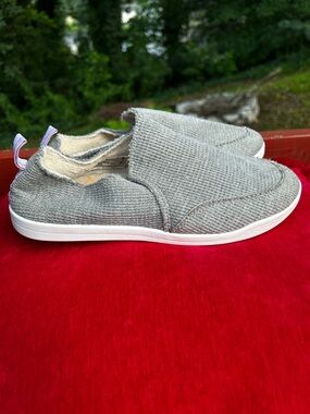 Vionic Gray Slip-On Loafers with White Sole